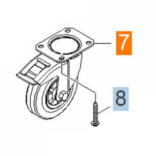 Kärcher Hochdruckreiniger Lenkrolle drehbar, D 125